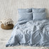 Комплект постельного белья Бойл Голубой 2 сп с простыней на резинке 180x200x25
