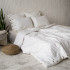 Комплект постельного белья Бойл Белый 2 сп с простыней на резинке 160x200x25