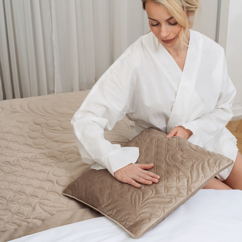 Покрывало с наволочками Узорье Бежевый 230х250 см