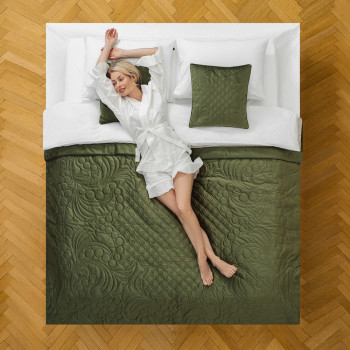 Покрывало с наволочками Узорье Зеленый 230х250 см