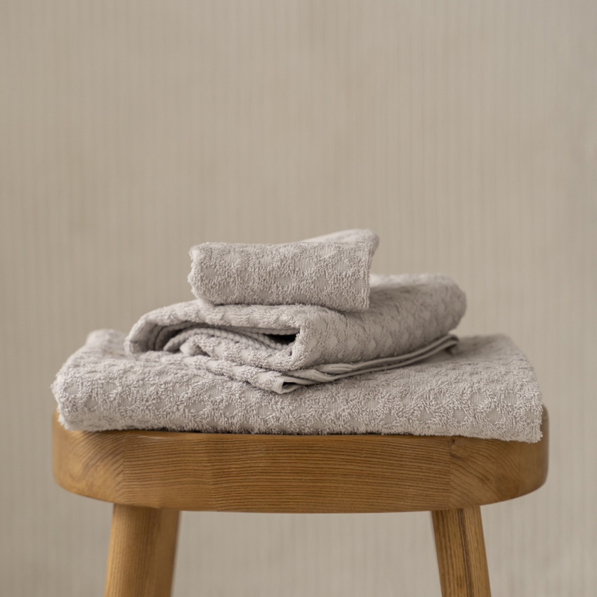 Махровое полотенце Мемо Светло-серый 70х140