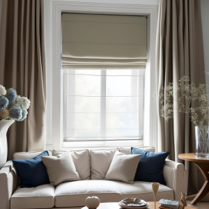 Римская штора блэкаут Мириам Бежевый 140х175 см