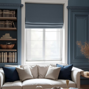 Римская штора блэкаут Мириам Синий 160х175 см