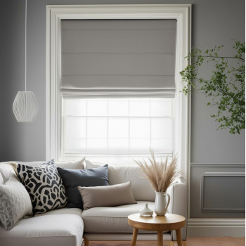 Римская штора блэкаут Мириам Серо-бежевый 80х175 см