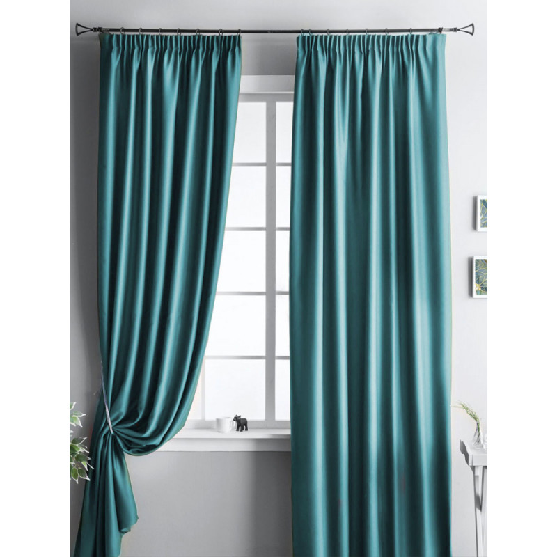 Комплект светозащитных штор Блэквуд Бирюзовый 200x270 см - 2 шт. Комплект светозащитных штор Блэквуд Бирюзовый 200x270 см - 2 шт.