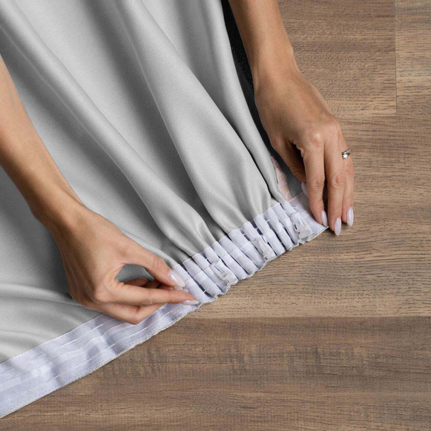 Комплект штор с подхватами Вандер Серебристый 200x270 см - 2 шт. Комплект штор с подхватами Вандер Серебристый 200x270 см - 2 шт.