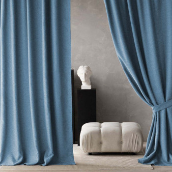 Комплект штор с подхватами Вандер Голубой 200x270 см - 2 шт.