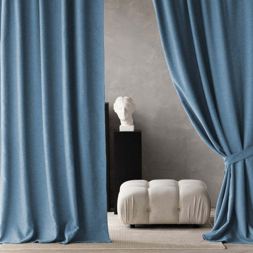 Комплект штор с подхватами Вандер Голубой 200x270 см - 2 шт. Комплект штор с подхватами Вандер Голубой 200x270 см - 2 шт.