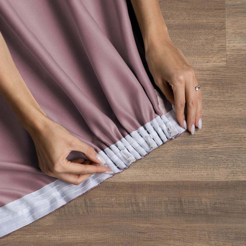 Комплект штор с подхватами Вандер Пудровый 200x270 см - 2 шт. Комплект штор с подхватами Вандер Пудровый 200x270 см - 2 шт.