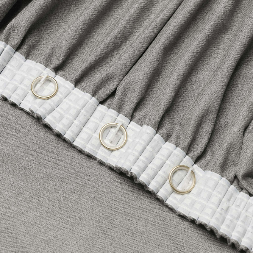 Комплект штор блэкаут с подхватами Мириам Серо-бежевый 200х250 см