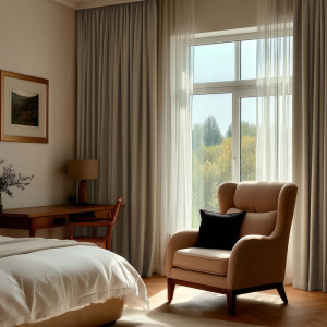 Комплект штор блэкаут с подхватами Мириам Бежевый 200х250 см