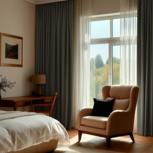 Комплект штор блэкаут с подхватами Мириам Серый 200х250 см