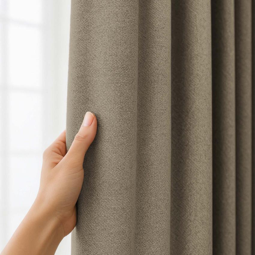 Комплект штор блэкаут с подхватами Мириам Бежевый 200х250 см