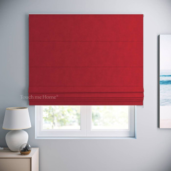 Римская штора под заказ Софт Красный 180x170 см
